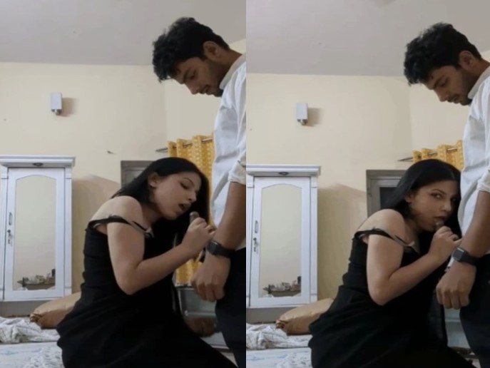 Indian Desi Girl Sucking Boyfriend Dick